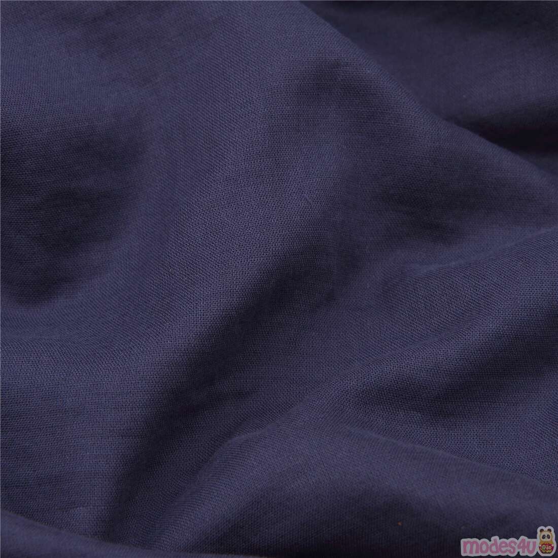 navy blue double gauze fabric from Japan Fabric by Japanese Indie - modeS4u