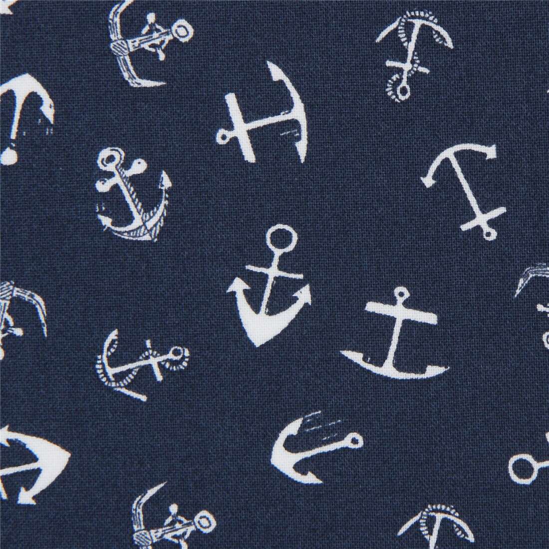 Hello Sailor Drop Anchor Fabric by Dear Stella 483 FQ navy blue white material 
