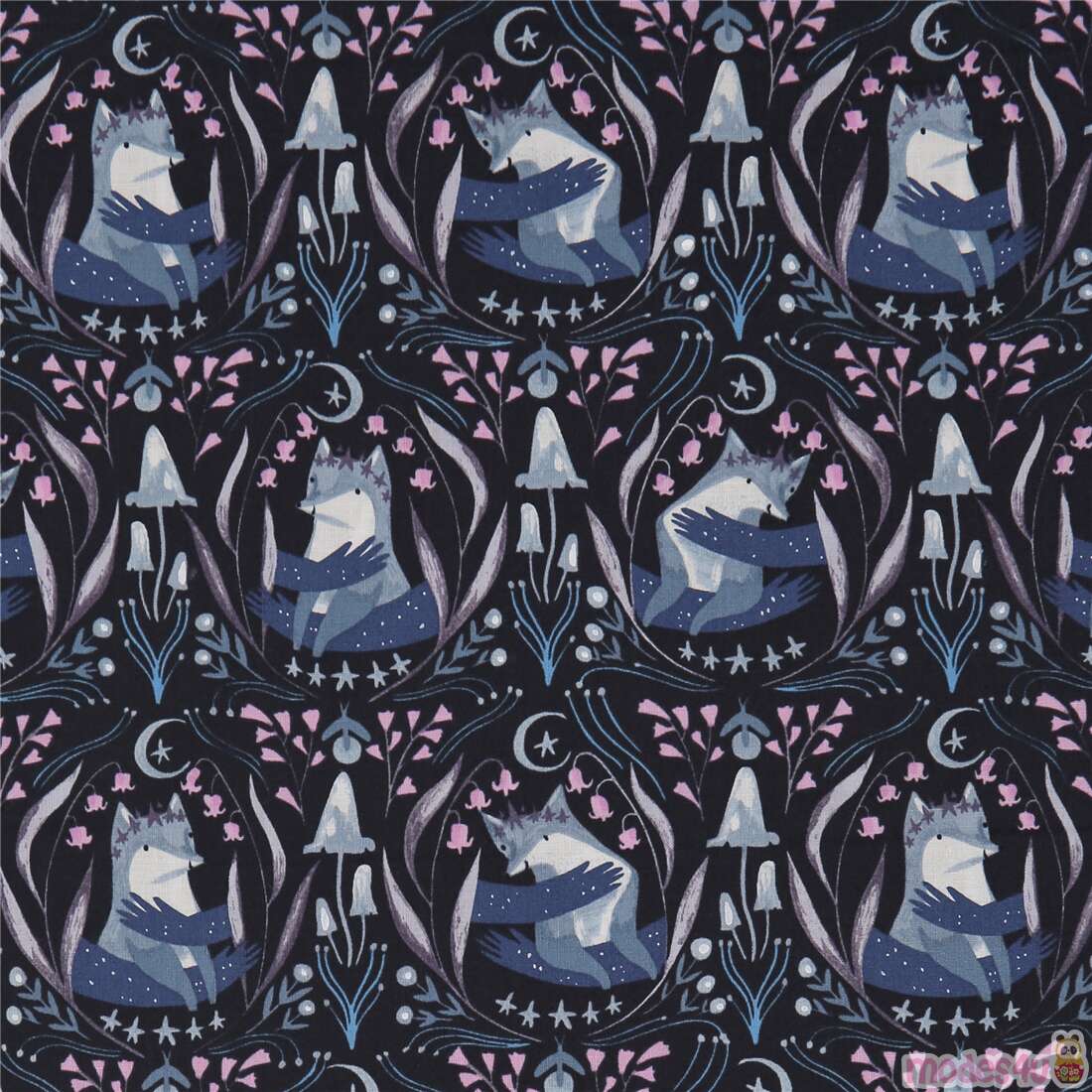 Fox Pink' Fabric by the Yard (Hot Pink)