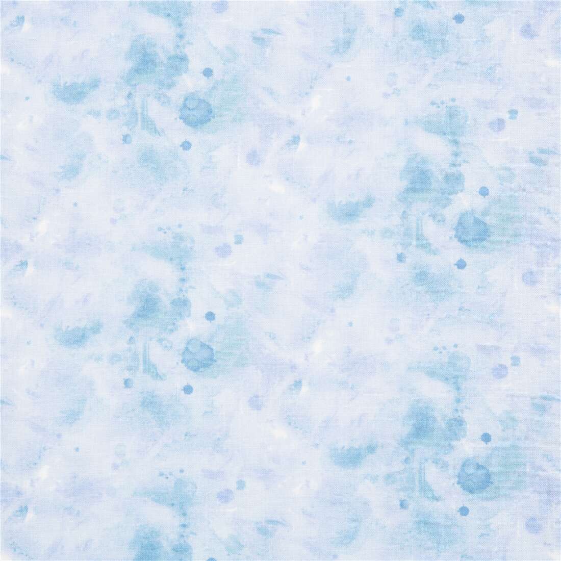 pale blue watercolour motif on plain background great blender USA fabric  cotton - modeS4u