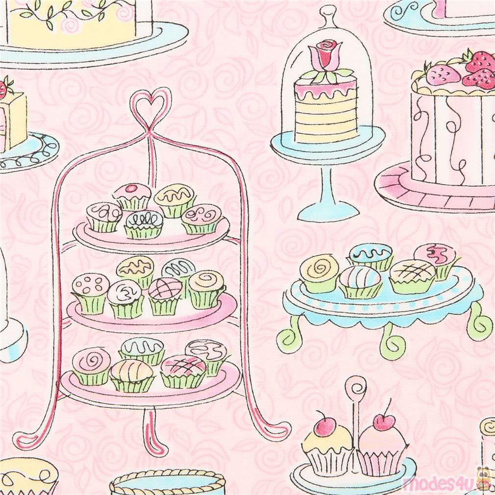 Pale Pink Cake Dessert Fabric By Timeless Treasures Usa - Modes4u