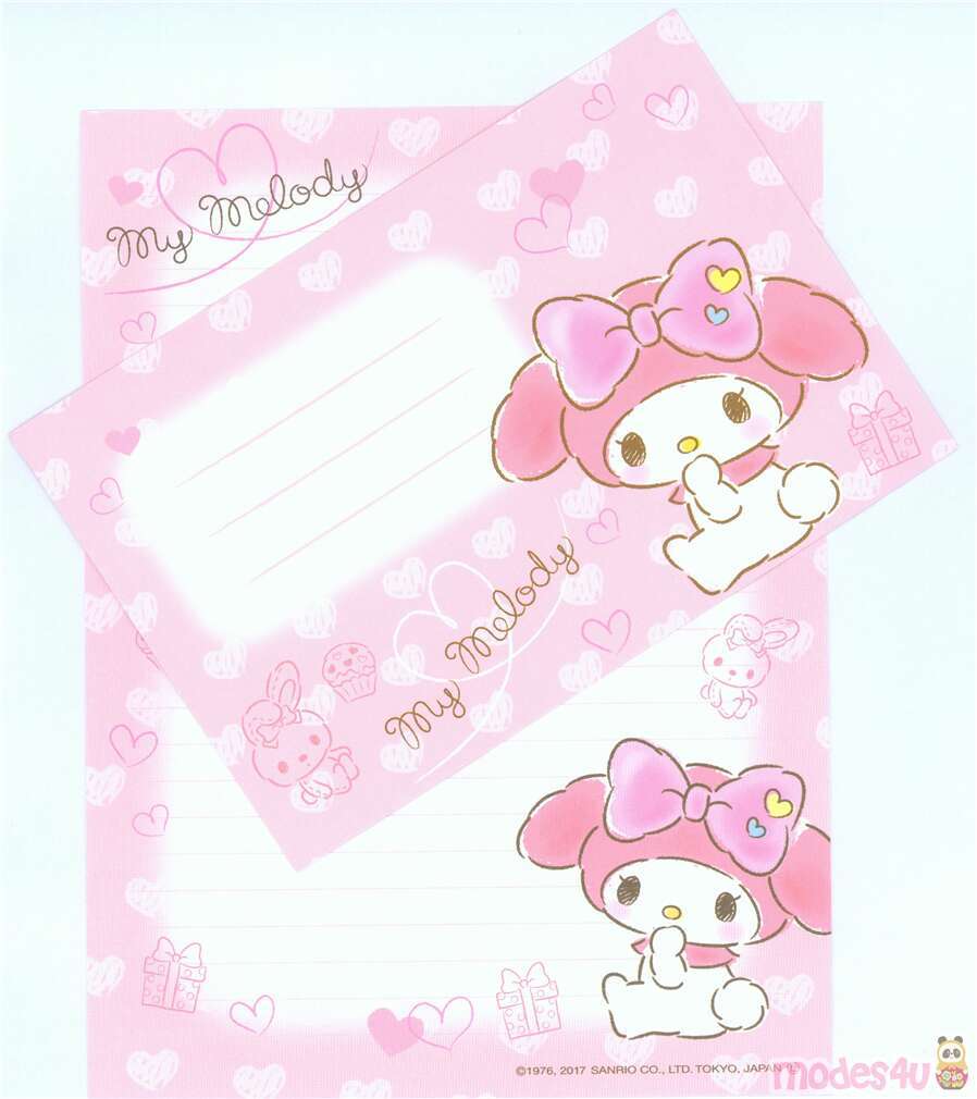 Sanrio My Melody Stationery Set With Envelopes