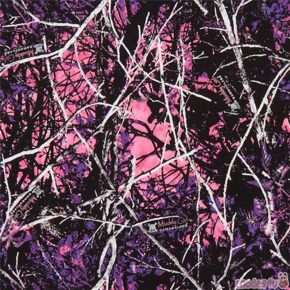 Remnant (40 x 112 cm) - pink camo tree fabric - modeS4u