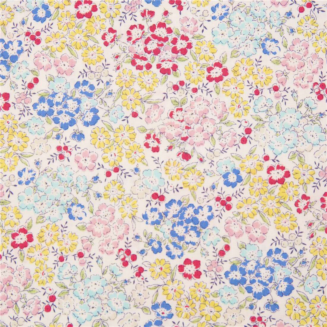 pink blue yellow dogrose daisy berries Japanese strong laminated white ...