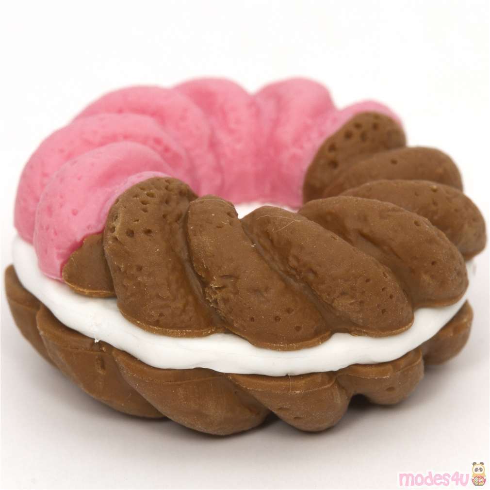 pinkbrown doughnut eraser French Pastry modeS4u