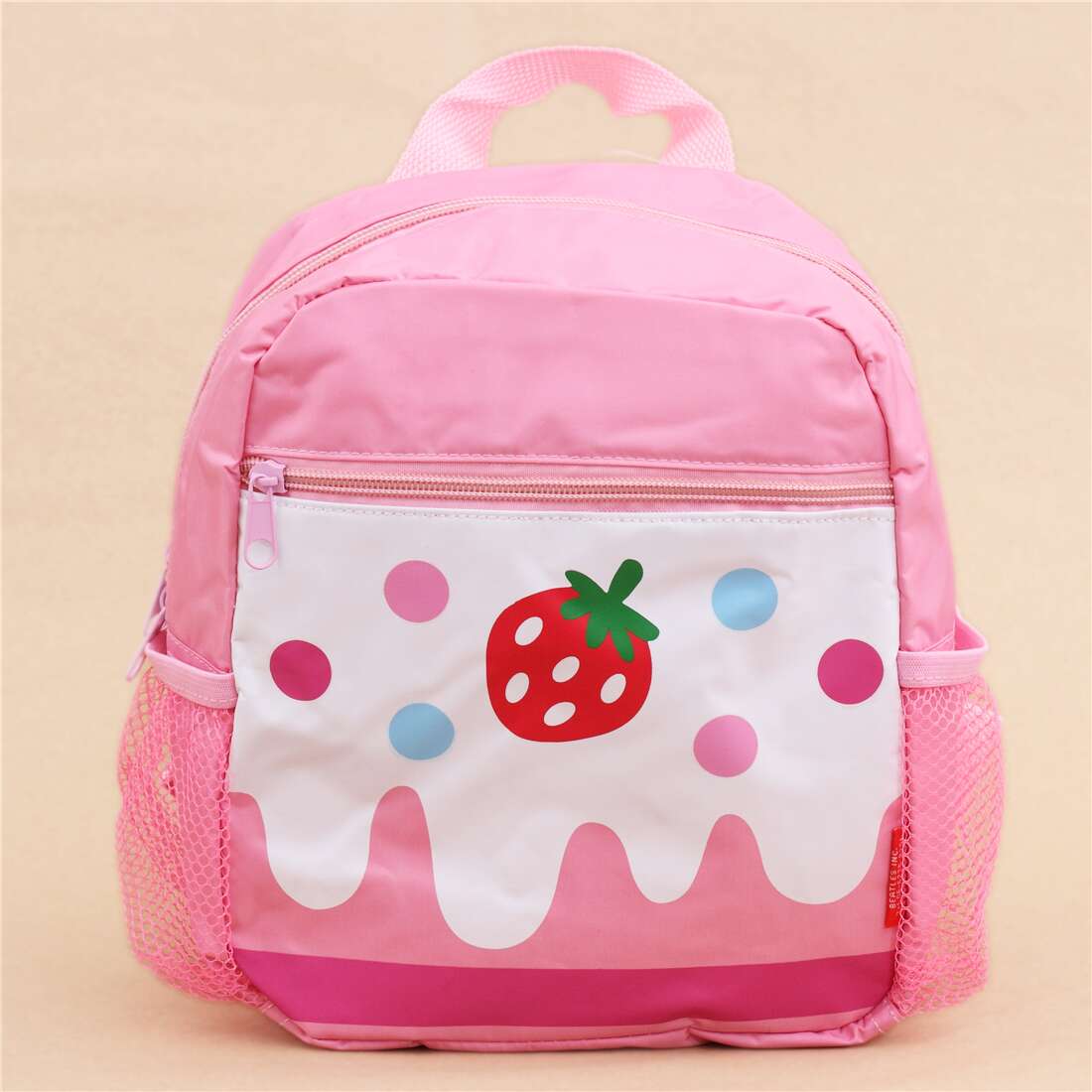 pink cake strawberry childrens backpack school bag - modeS4u