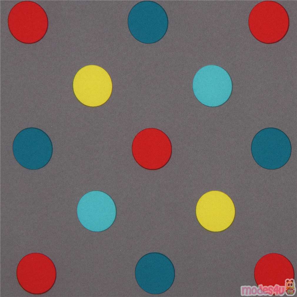 polka dot softshell fabric in grey Fabric by Japanese Indie modes4u