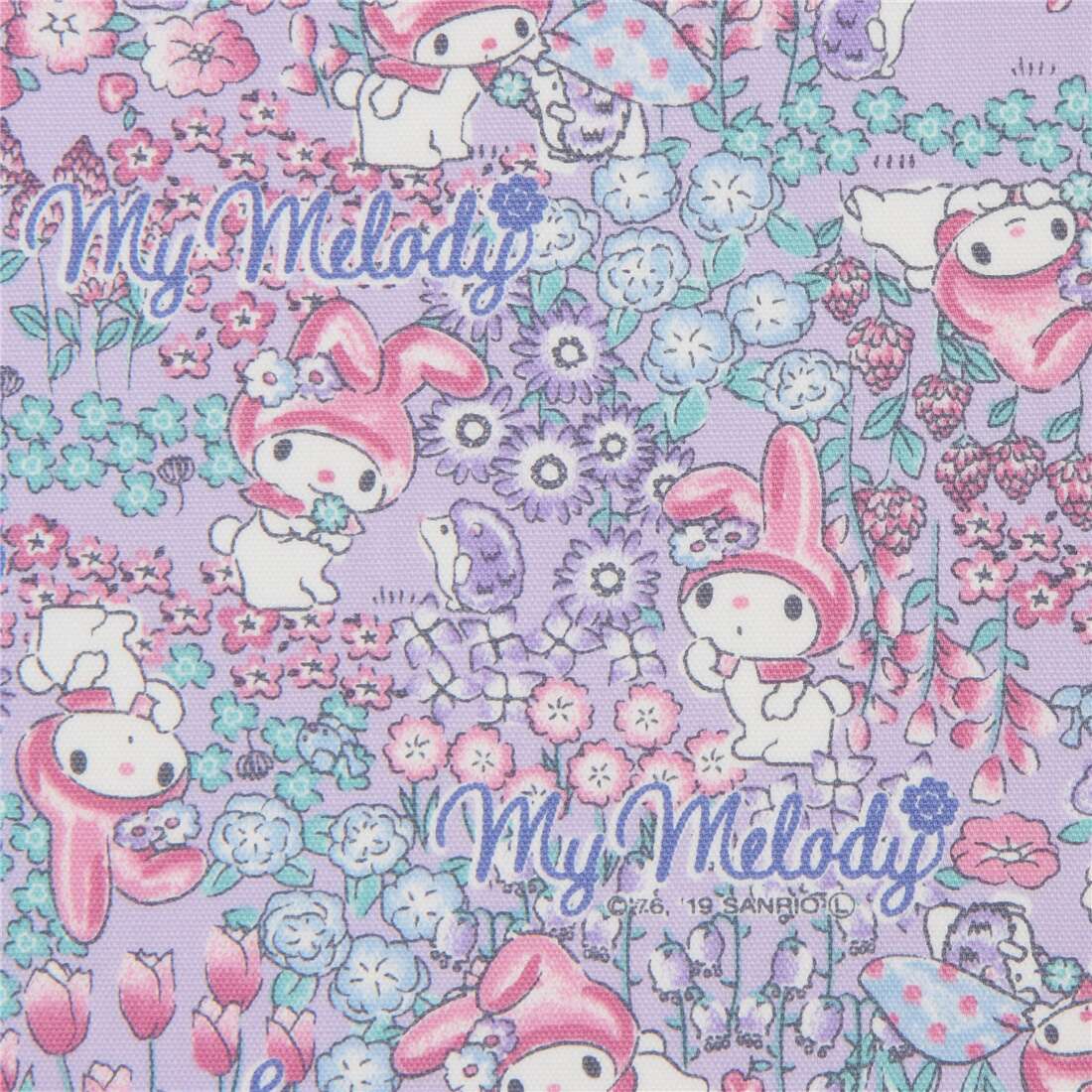 Purple My Melody Flower Garden Oxford Fabric Modes4u