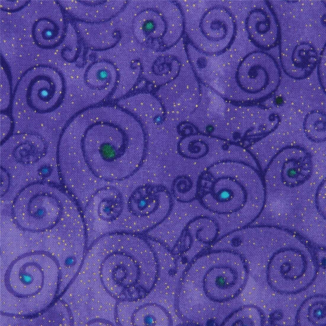purple metallic gold fabric with karakusa swirls by Timeless Treasures ...
