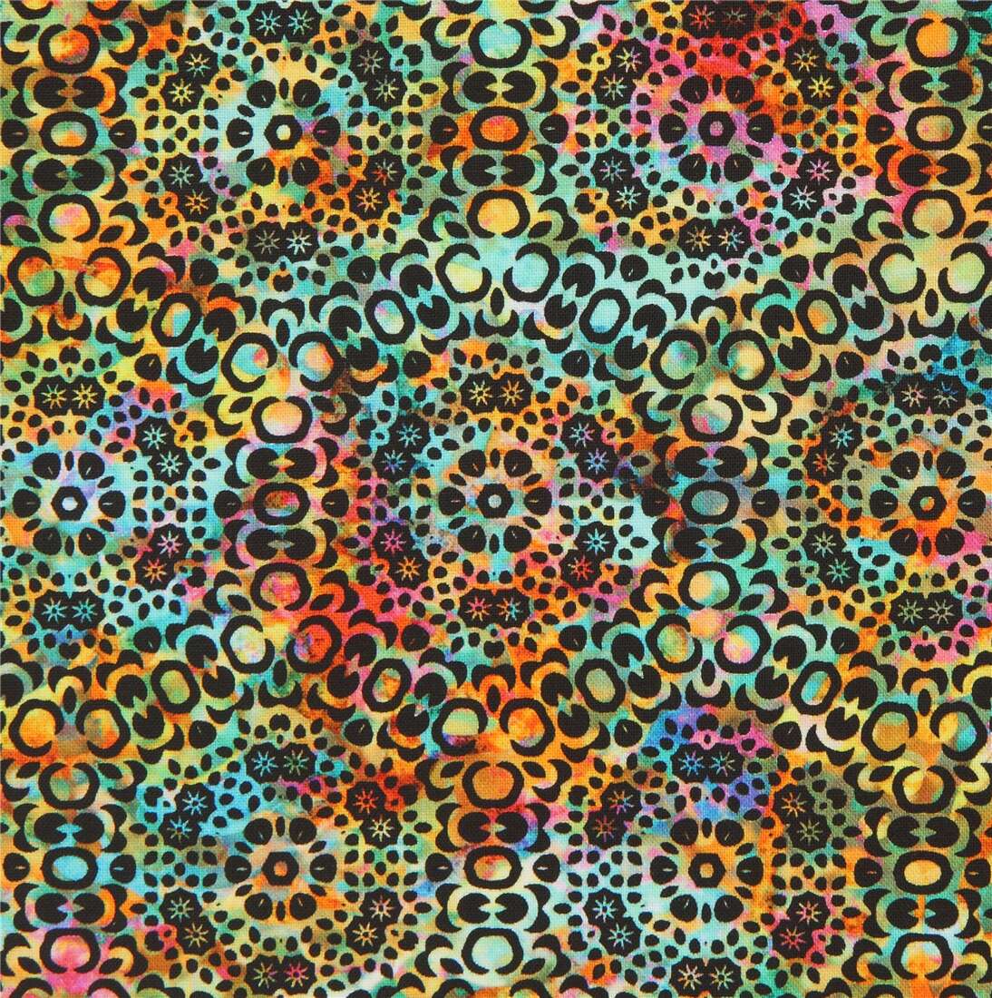 multicolor kaleidoscope fabric by Quilting Treasures Fabric by Japanese