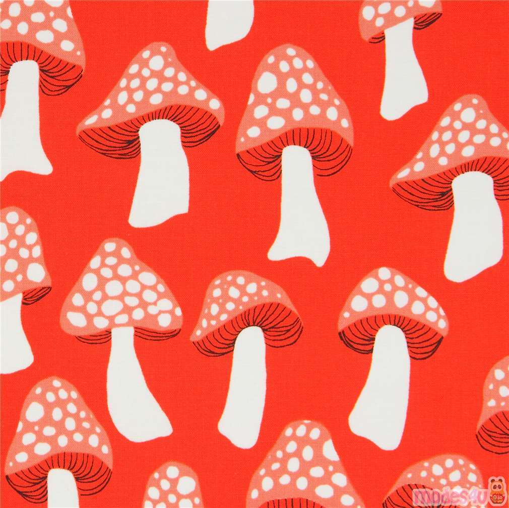 orange mushroom quilting fabric modeS4u