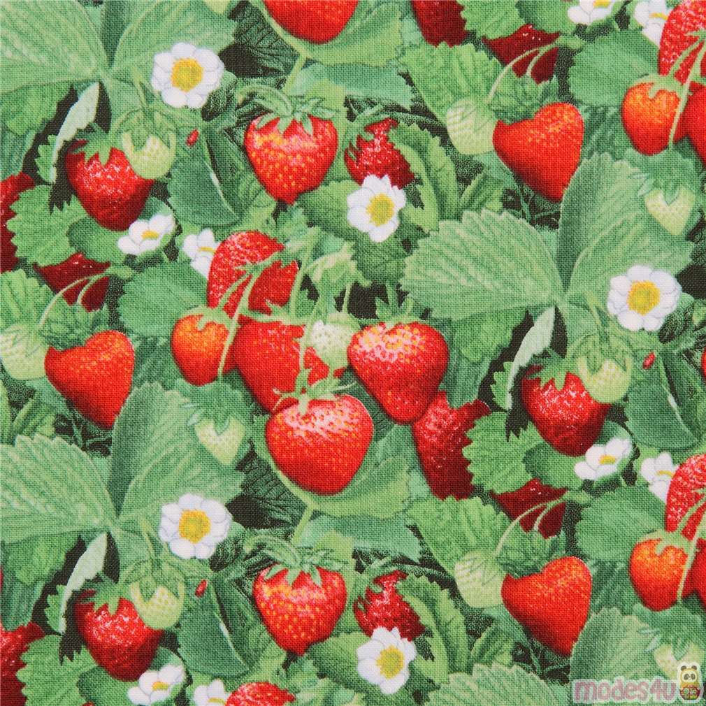 Strawberries, Vintage Inspired Fabric