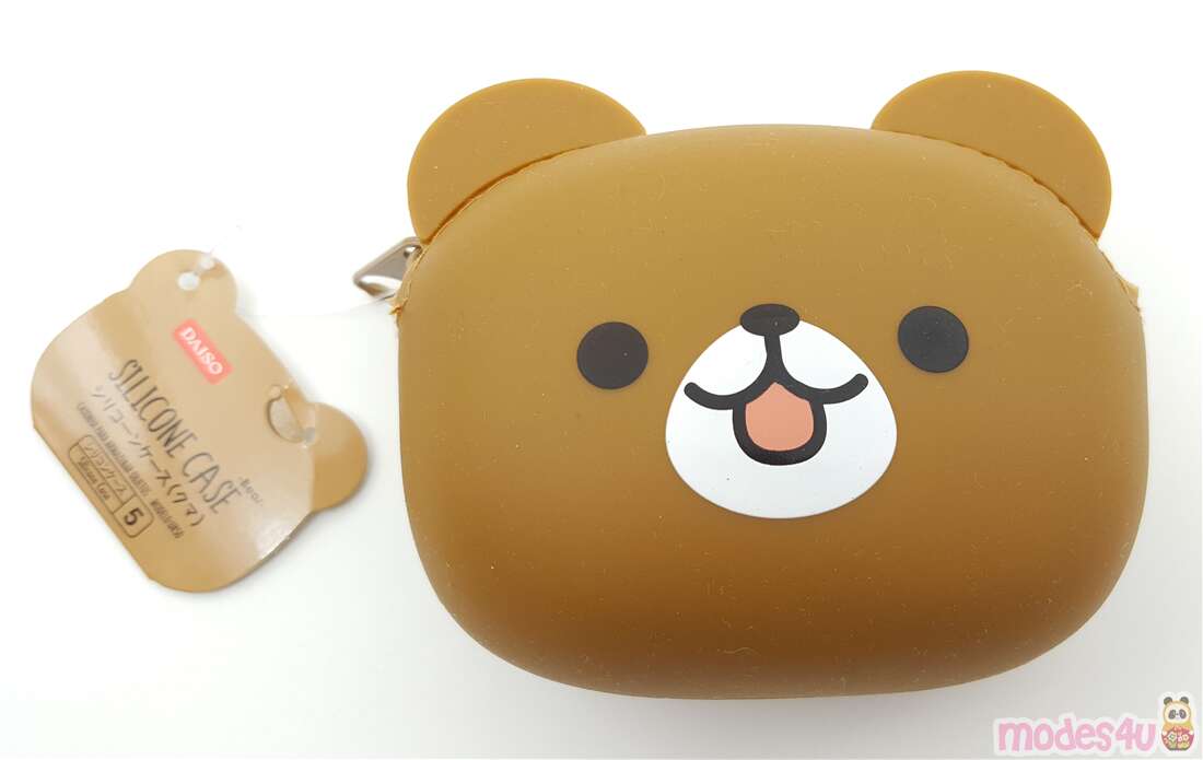 Brown Teddy Bear Shaped Animal Friends Silicone Clasp Coin Purse
