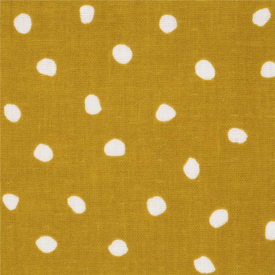 simple-rustic-white-polka-dots-on-brown-japanese-cotton-gauze-fabric