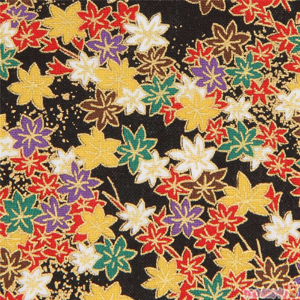 small flower fabric fabric by Quilt Gate with gold metallic