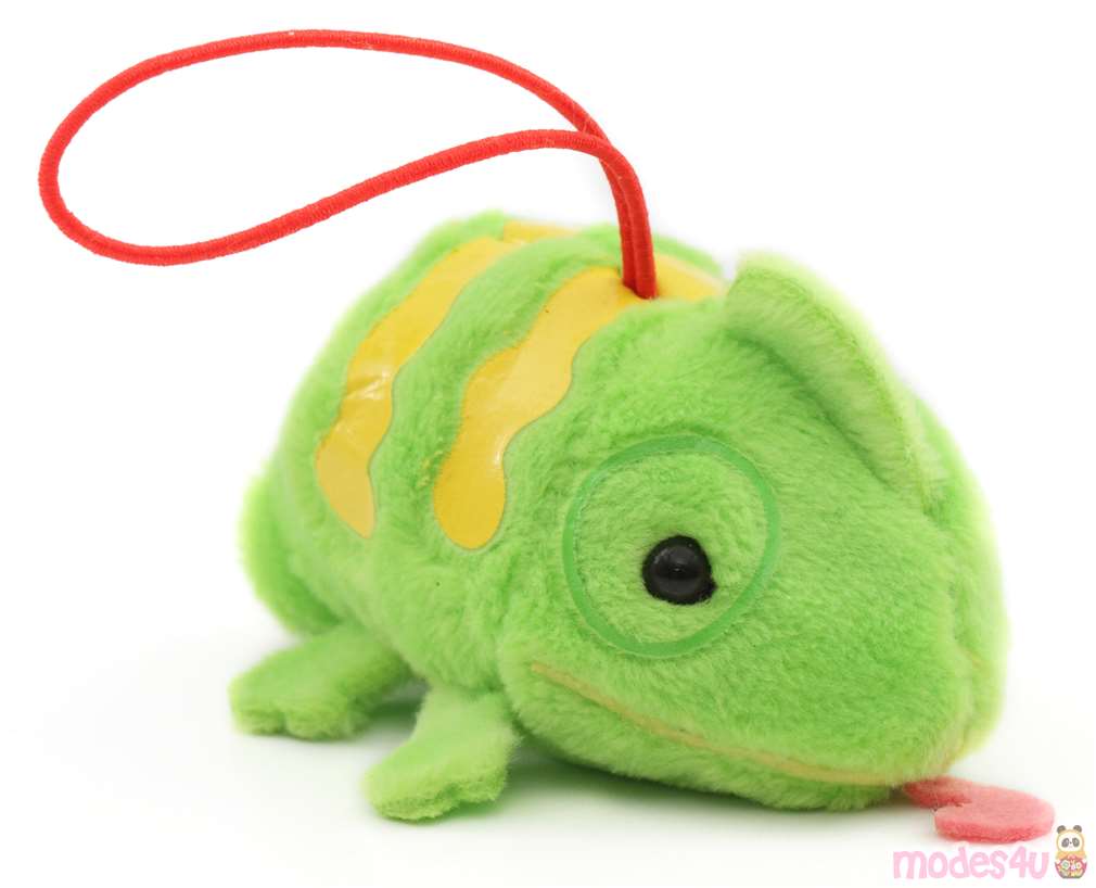 green chameleon plush