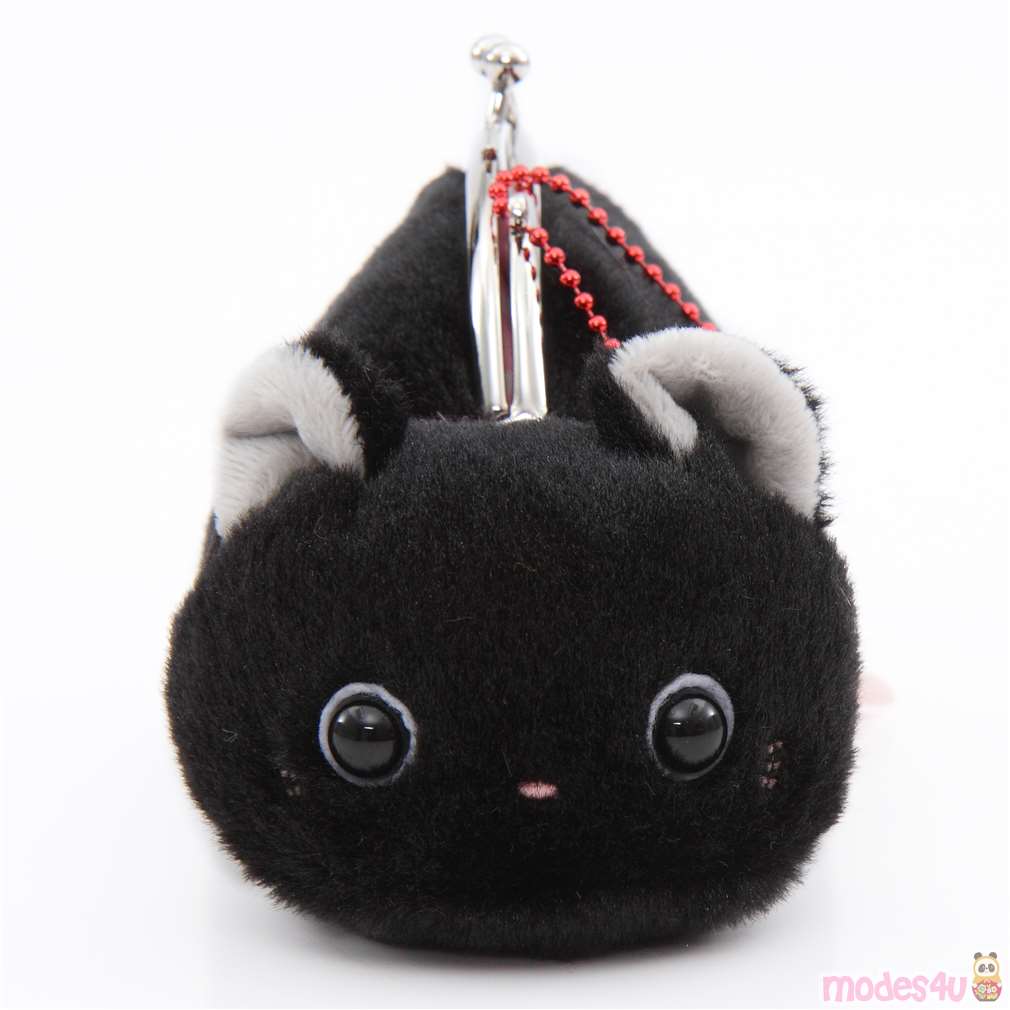 soft cute black cat plush Tsuchineko purse wallet from Japan - modeS4u