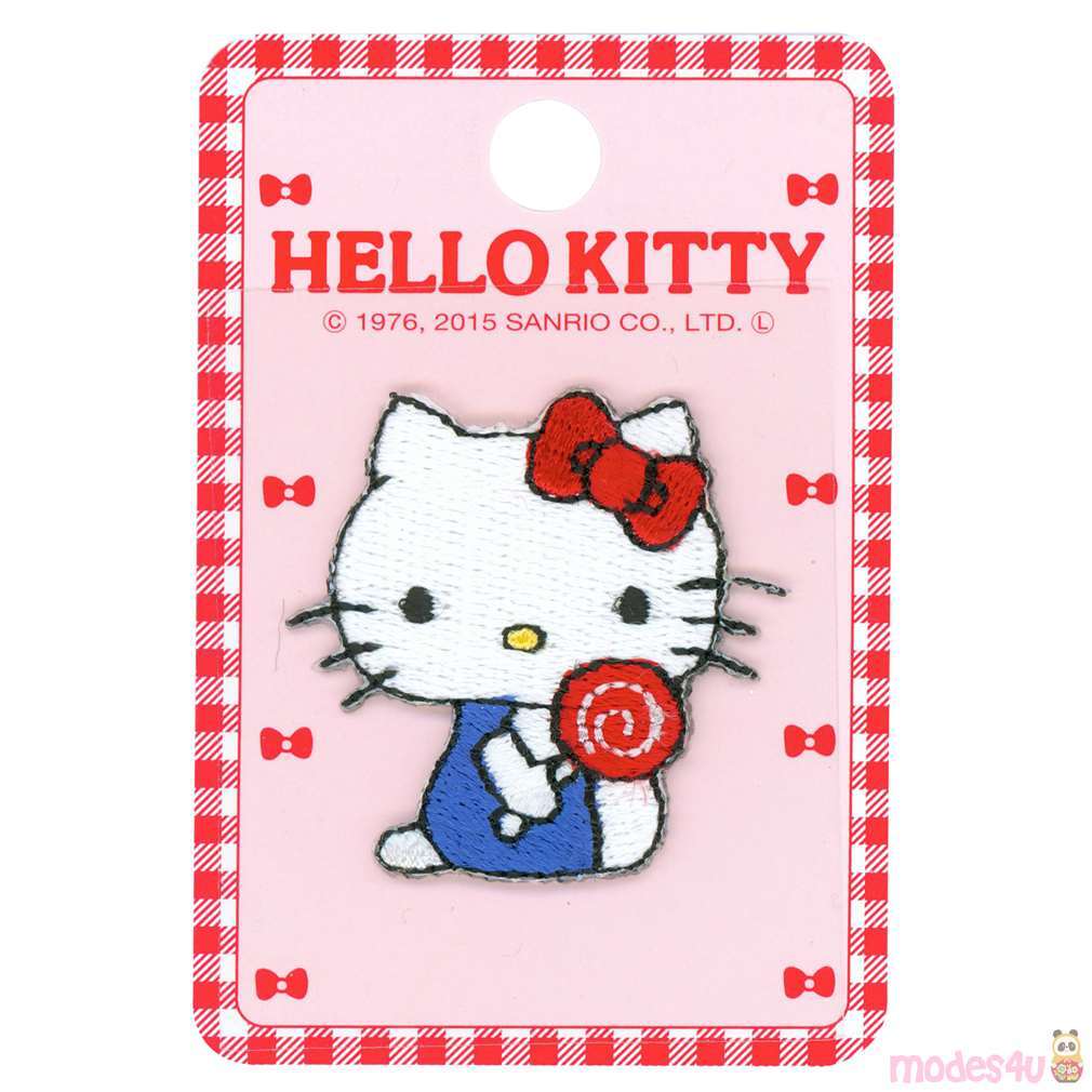 stick-on Hello Kitty lollipop patch for clothes 1 piece - modeS4u