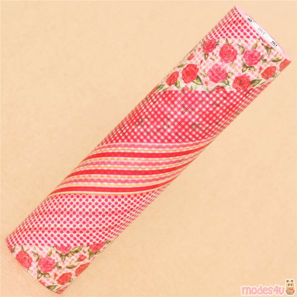 super wide mt Casa Washi Tape 20cm red rose deco tape modeS4u