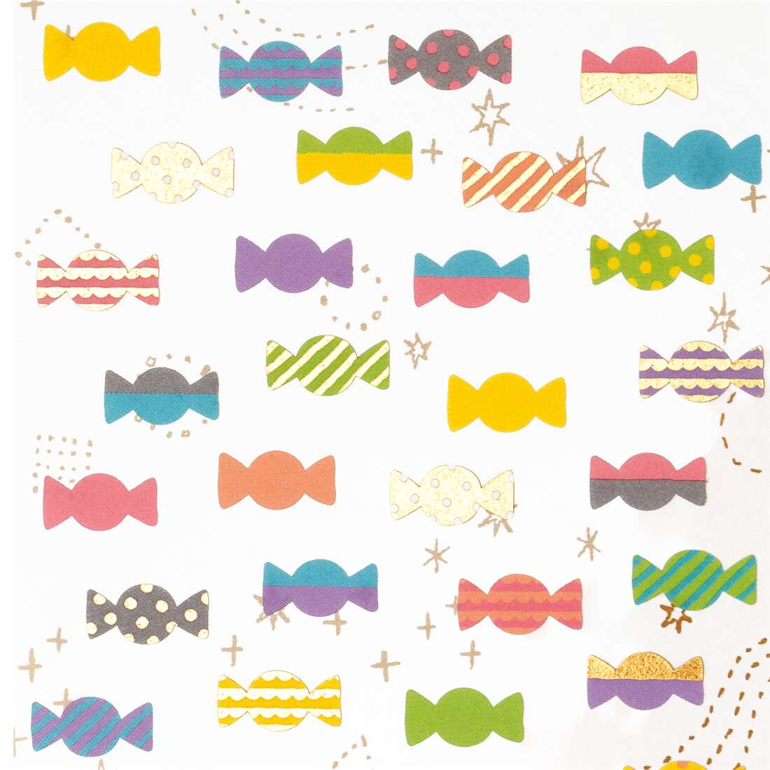 sweet with pattern gold metallic embellishment stickers by Mind Wave