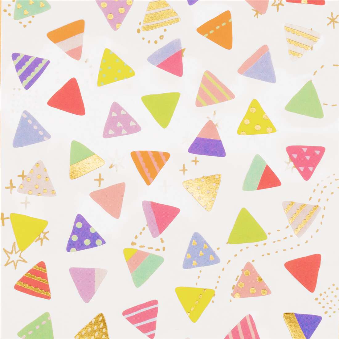 triangle with pattern gold metallic embellishment stickers by Mind Wave