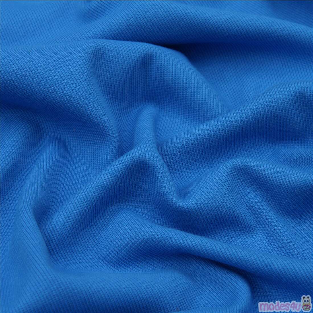 water blue ribbed knit fabric - modeS4u