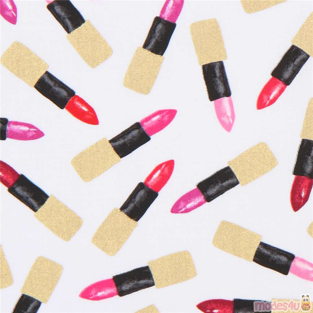 white Robert Kaufman lipstick makeup gold metallic Fashion Statement