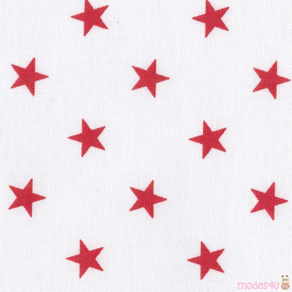 White Robert Kaufman Red Star Fabric Sevenberry Classiques Modes4u