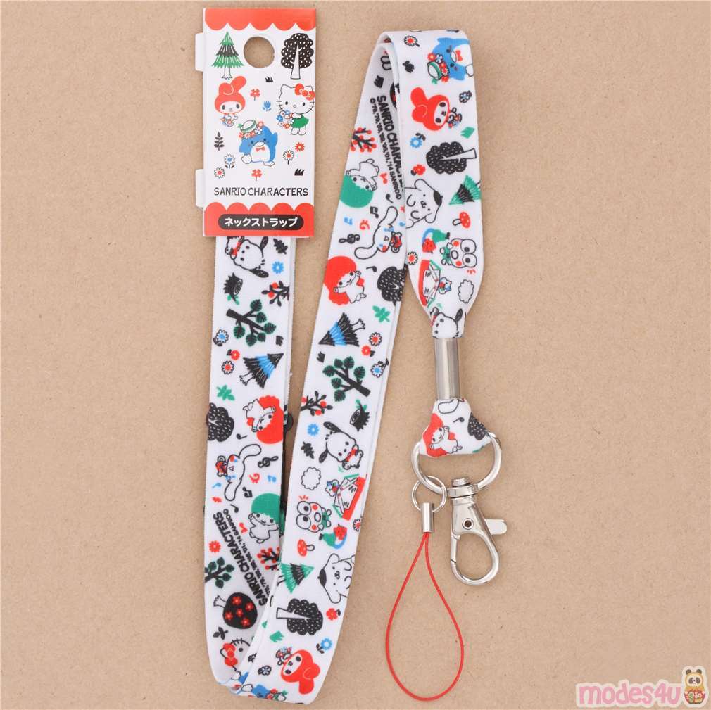 white cute Hello Kitty My Melody Little Twin Stars lanyard - modeS4u