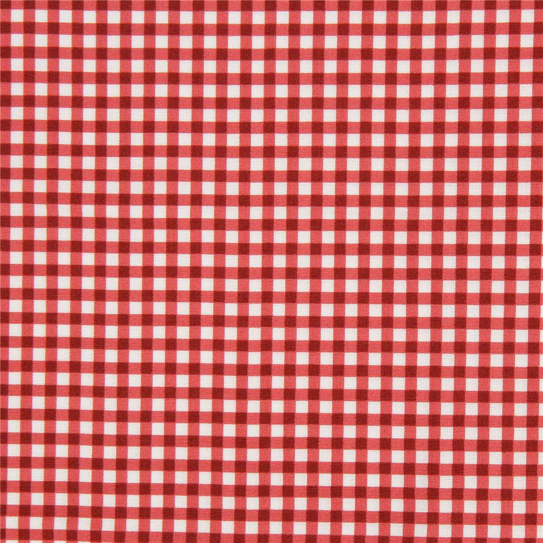 white red mini checks by Robert Kaufman cotton fabric Fabric by Robert ...