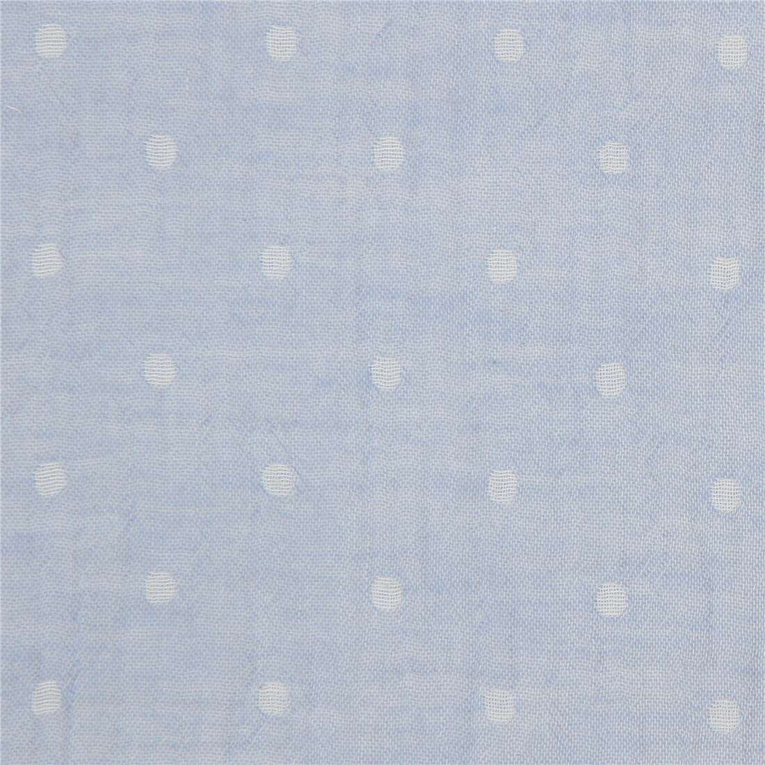 Light Blue Polka Dots Yard Dyed Fabric by Kokka - modes4u