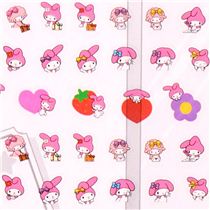 My Melody rabbit sheep heart calendar stickers from Japan - Cute ...