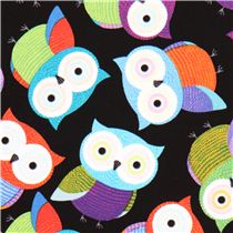 beautiful black owl fabric by Timeless Treasures - Owl Fabric - Fabric ...