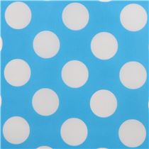 blue with cute white dot spot laminate fabric from Japan - Waterproof ...