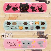 cute Kutusita Nyanko cat music glitter bandage band-aid 10 pieces ...