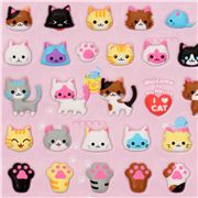 cute cats sponge sticker Q-Lia - Sticker Sheets - Sticker - Stationery
