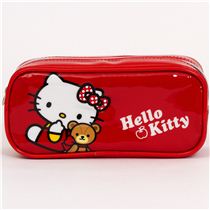 red Hello Kitty laquer pencil case from Japan with cute bear - Pencil ...