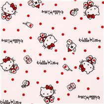 white Hello Kitty oxford fabric breakfast confetti by Sanrio from Japan ...