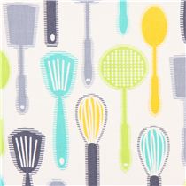 White Kitchen Cooking Tool Fabric By Timeless Treasures USA 175761 1.JPG