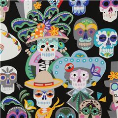 Folklorico Large Colorful Sugar Skulls Remnant (Remnant)