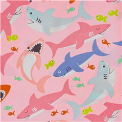 Grosses Bouches Promenade Poissons Requins Tissu par Alexander Henry