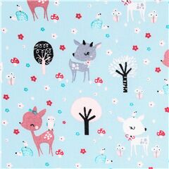 Animaux Colors De La Fort Boise Tissu par Stof France