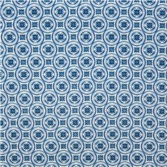 Tissu bleu avec des cercles, des mini fleurs, des motifs gomtriques Tissu par Michael Miller