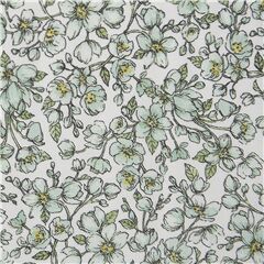 Natural Color Vintage Floral Flax Fabric by Robert Kaufman - modeS4u