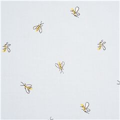 Tissu en coton bleu clair petites gupes et abeilles qui volent Tissu par Dear Stella