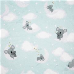 Tissu minky ultralarge bleu clair avec des koalas Tissu par Dear Stella