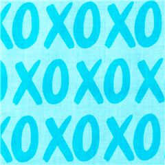 Tissu en coton bleu avec des XOXO Tissu par Michael Miller