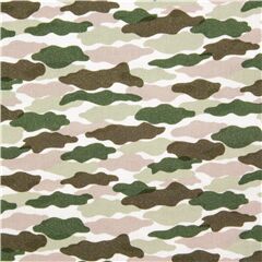 Tissu coton motif de camouflage marron et vert thme du camping Tissu par Michael Miller