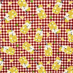 Orange Mini Simple Strawberries Fabric by Robert Kaufman - modeS4u