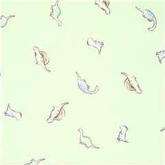 Tissu vert menthe ple animaux dinosaures dans tous les sens Tissu par Timeless Treasures